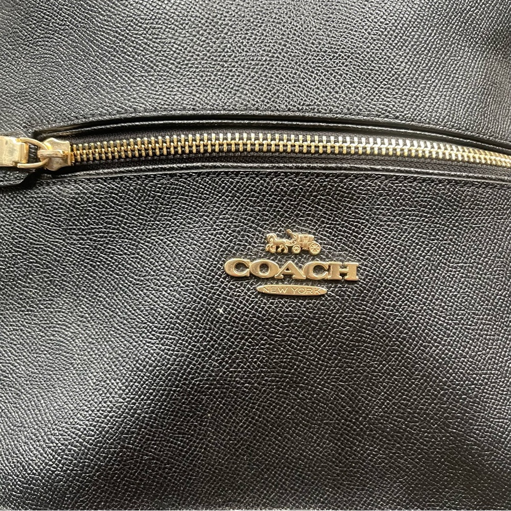 Coach Black Backpack with Gold Accents - Picture 2 of 13